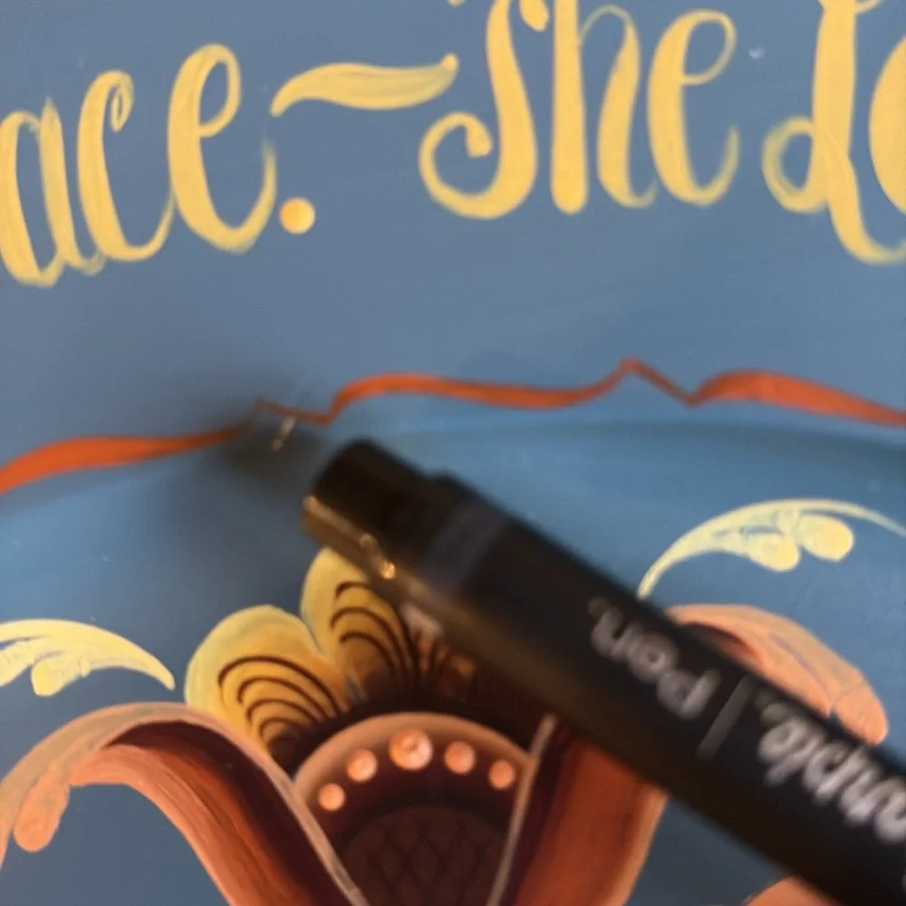 Original ROSEMALING Wooden Plate - by artist Rhonda Fritech - Limited edition - Picture 17 of 17